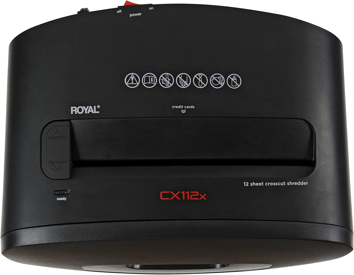 Royal 29186X CX112X 12-Sheet Crosscut Shredder. 12 Sheet