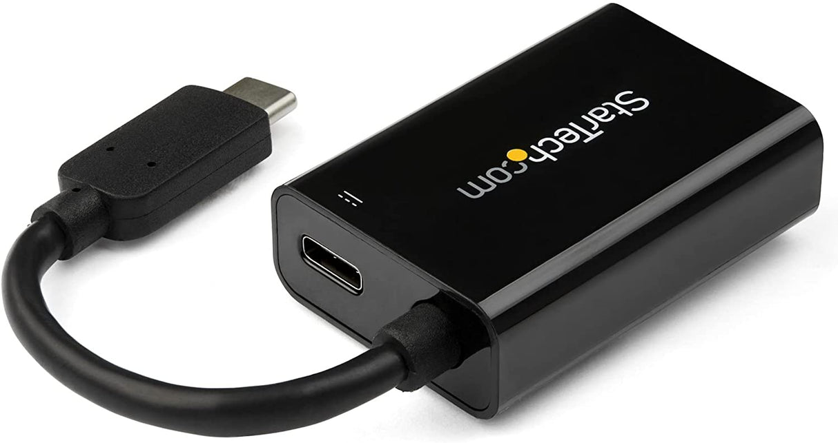 StarTech.com USB C to VGA Adapter with Power Delivery - 1080p USB Type-C to VGA Monitor Video Converter w/ Charging - 60W PD Pass-Through - Thunderbolt 3 Compatible - Black (CDP2VGAUCP)