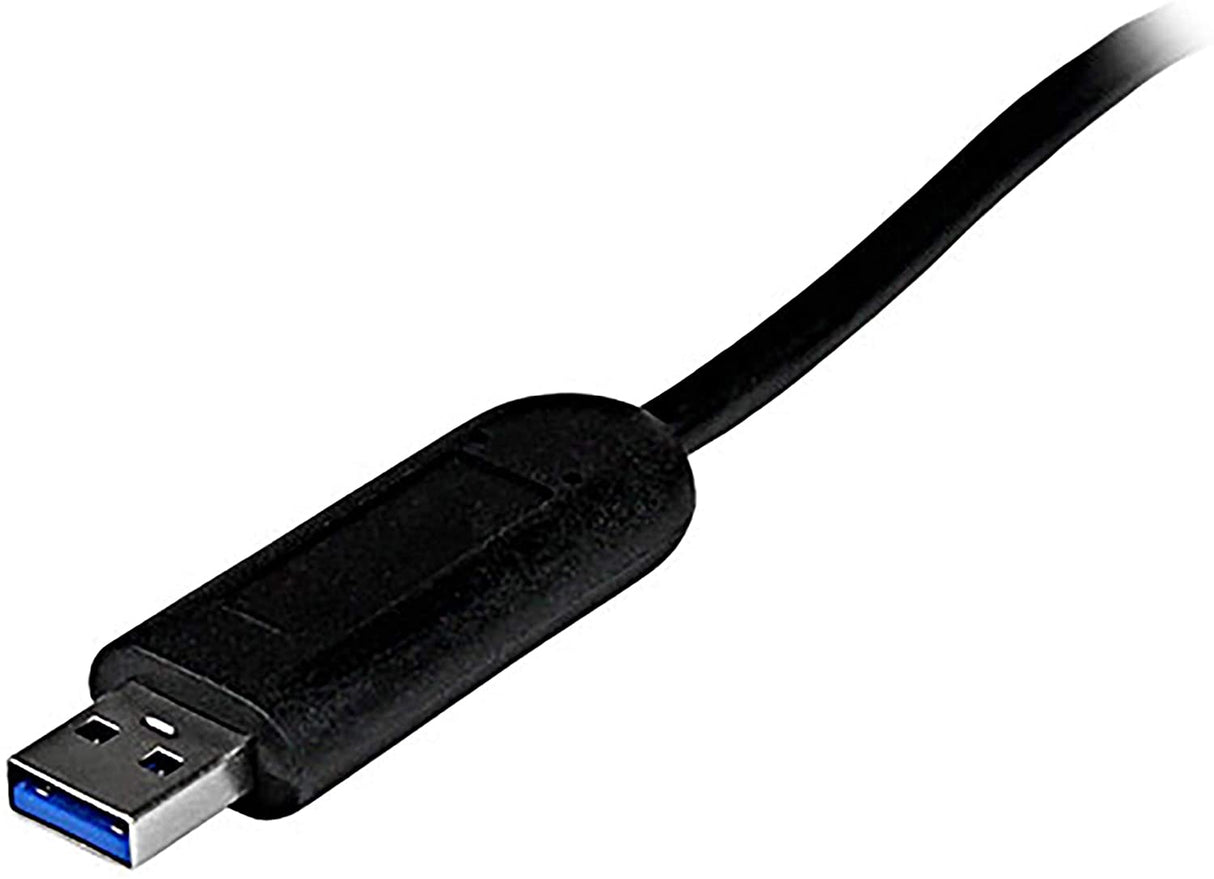 StarTech.com 4-Port USB 3.0 Hub with Built-in Cable - SuperSpeed Laptop USB Hub - Portable USB Splitter - Mini USB Hub (ST4300PBU3), Black 4 x SuperSpeed USB-A with Built in Cable Black