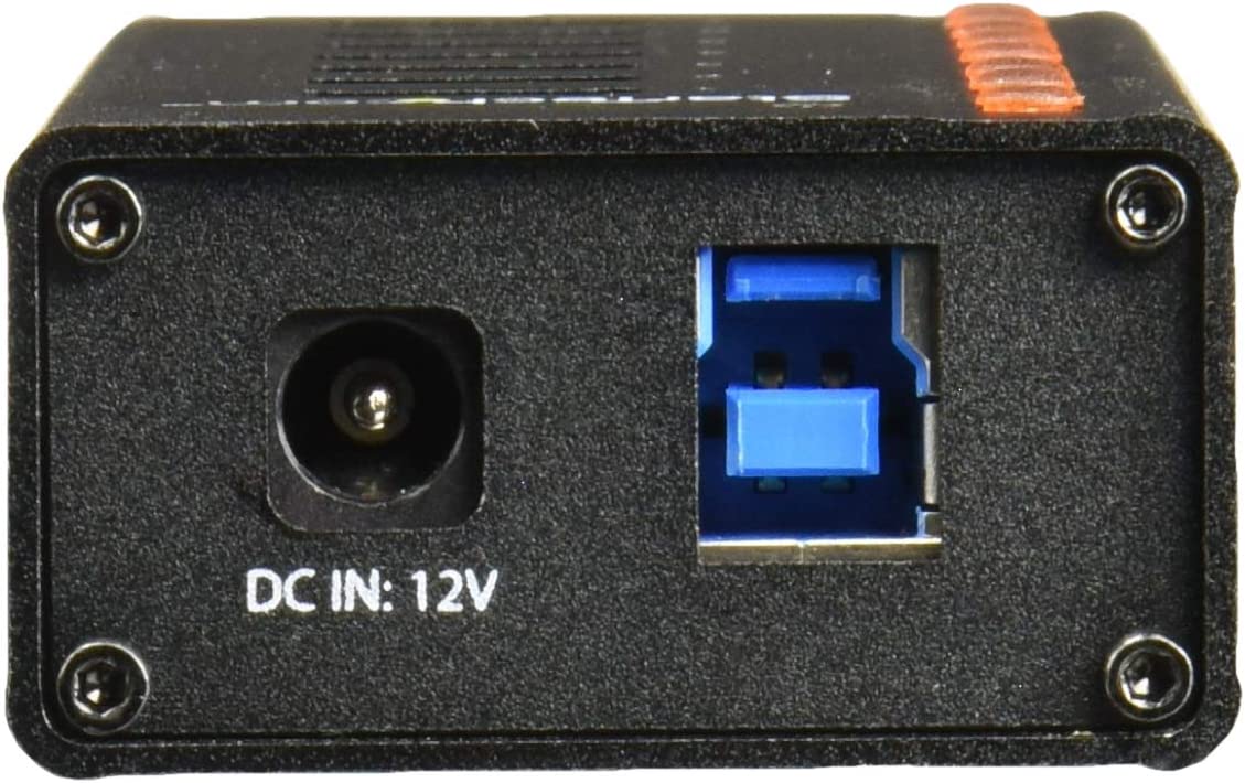 StarTech.com 7 Port USB 3.0 Hub (5 Gbps) - Metal Enclosure - Desktop or Wall Mountable - Rugged & industrial Powered USB Expander and Splitter Hub (ST7300U3M) Black (Metal) Mountable Cable