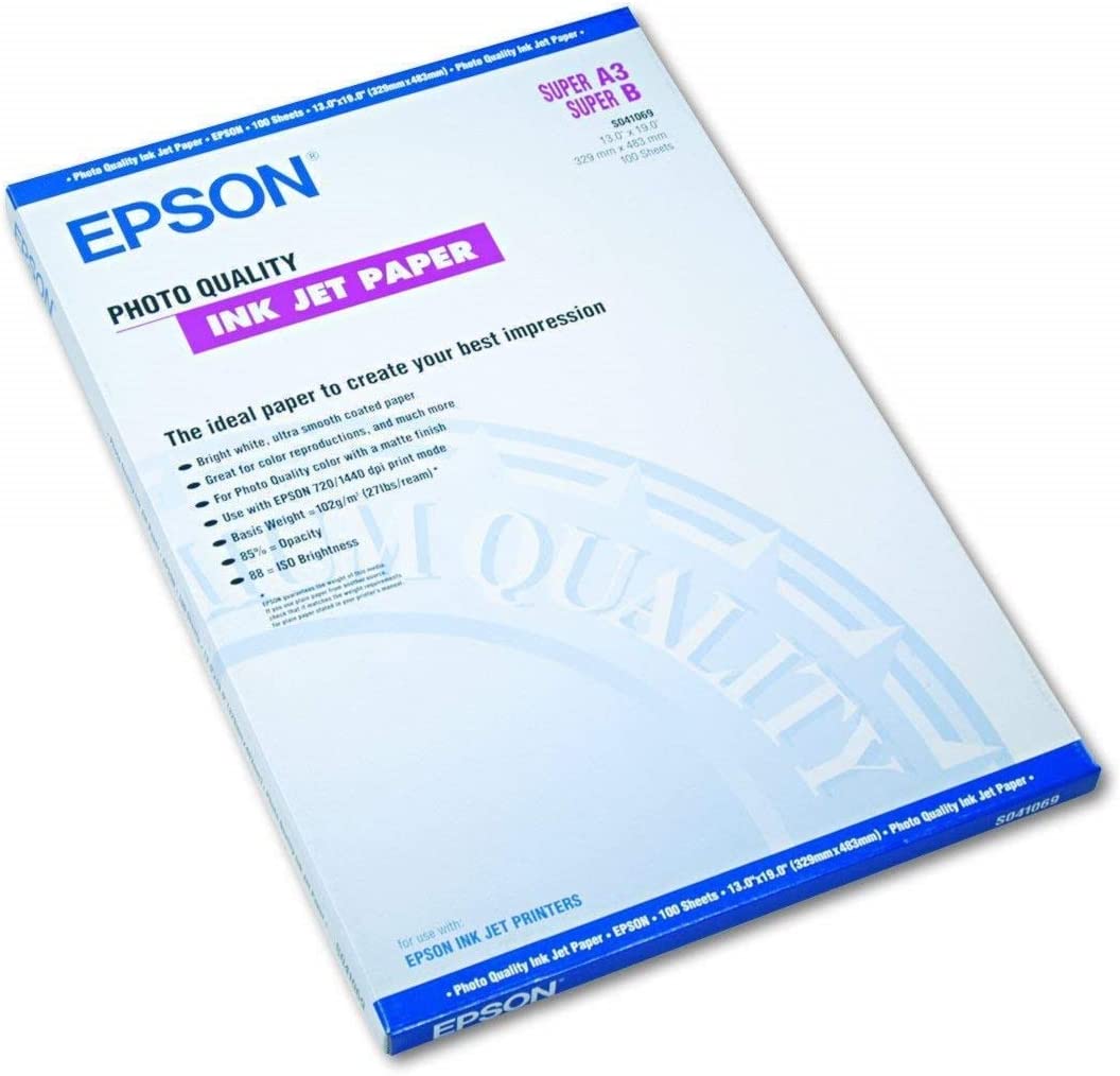 Epson S041069L Matte Presentation Paper, 27 lbs., Matte, 13 x 19 (Pack of 100 Sheets)