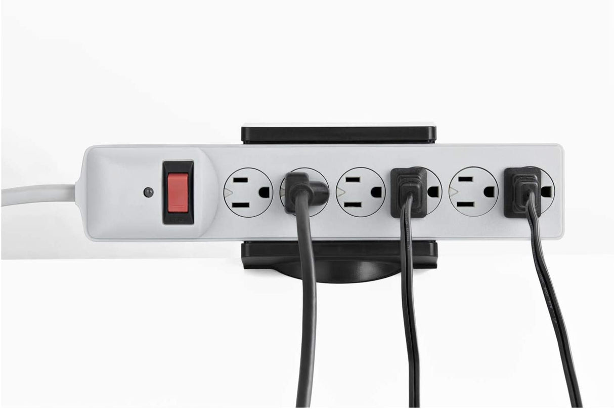 StarTech.com Power Strip Desk Mount - Clamp-on Power Strip Holder - Adjustable - Desk/Table Clamp for Power Strip (PWRSTRPCLMP)
