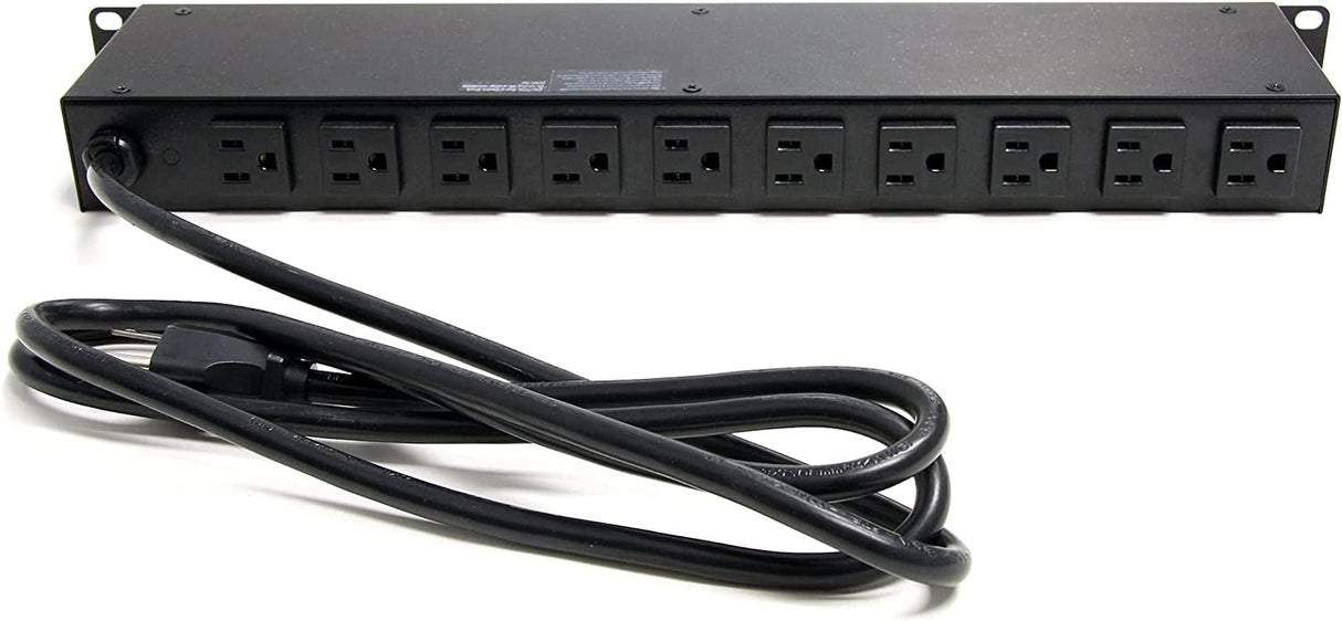 StarTech.com 16 Outlet Horizontal 1U Rack Mount PDU Power Strip for Network Server Racks - Surge Protection - 120V/15A - 6ft Power Cord (RKPW161915) 16 Outlets | 15A Power Strip
