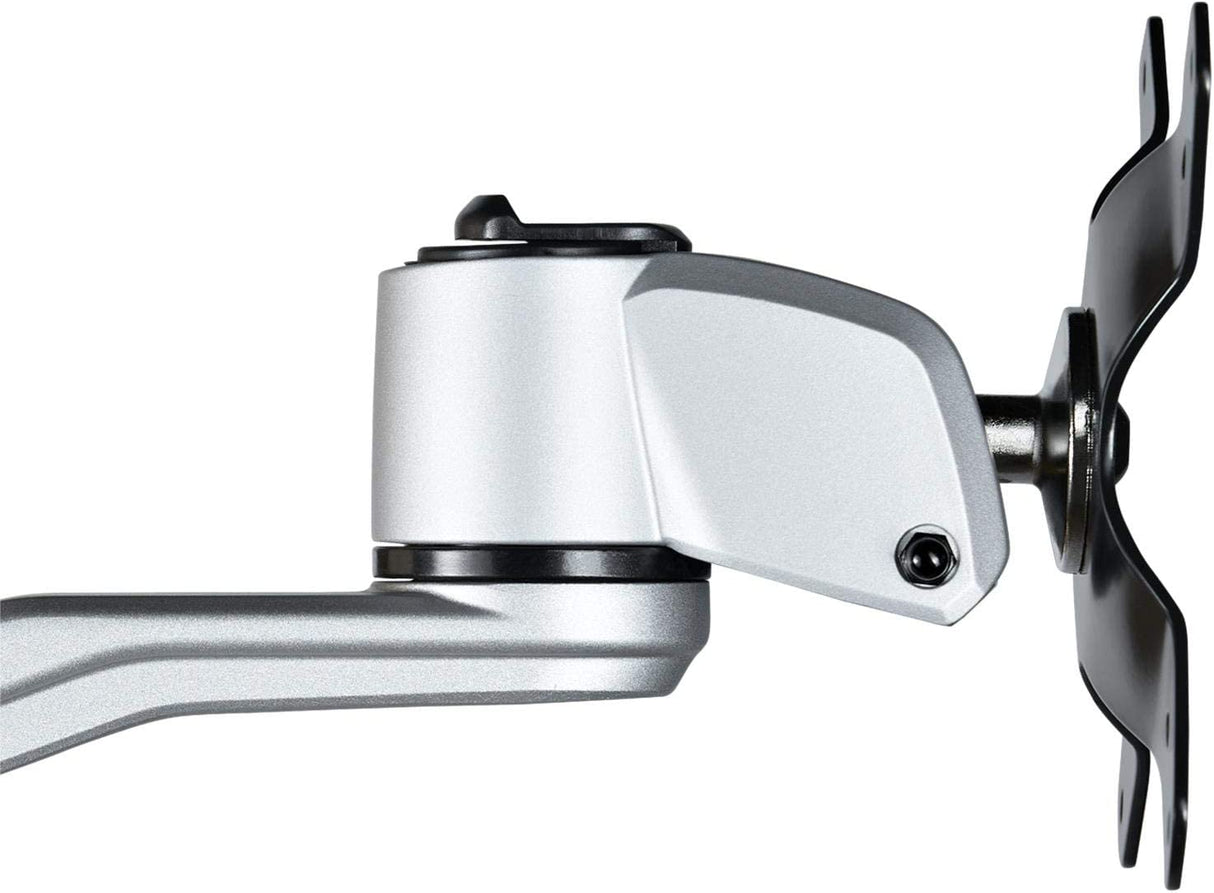 StarTech.com Wall Mount Monitor Arm - Premium - 10.2 Single Swivel - Supports Monitors 12 to 34 - VESA Monitor Wall Mount Bracket - Silver (ARMWALLDS2) Single-Swivel Silver