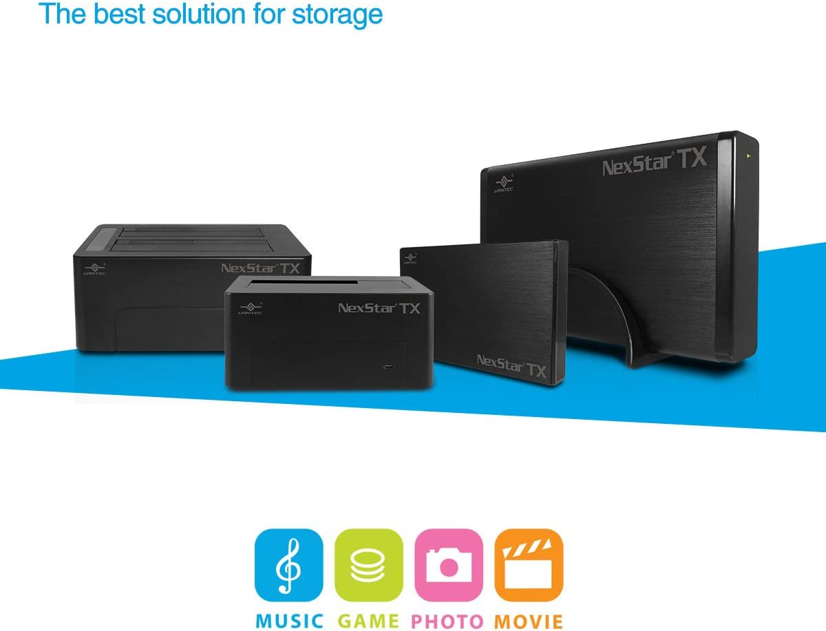 Vantec NexStar TX Dual Bay USB 3.0 Hard Drive Dock (NST-D428S3-BK) NexStar TX - Dual HDD Dock(Updated version)
