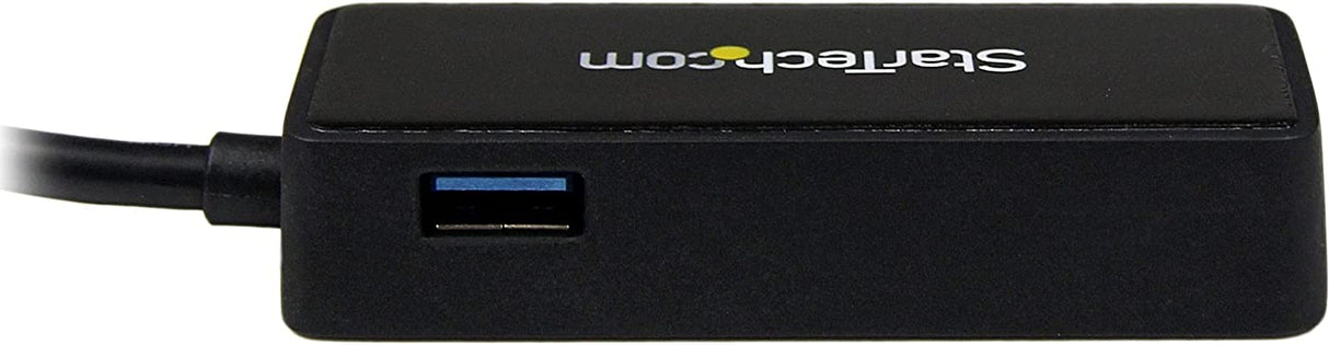 StarTech.com USB 3.0 Ethernet Adapter - USB 3.0 Network Adapter NIC with USB Port - USB to RJ45 - USB Passthrough (USB31000SPTB) 1x USB-A Black