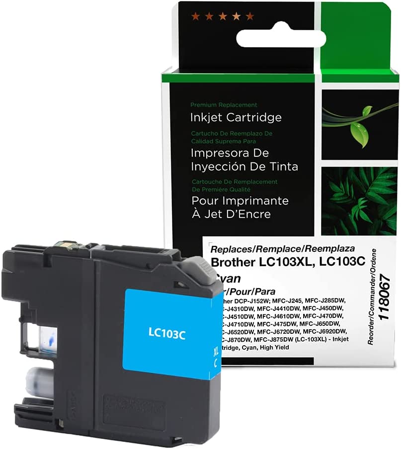 Clover imaging group Clover Imaging Replacement High Yield Ink Cartridge Replacement for Brother LC103XL, Cyan