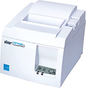 Star Micronics TSP143IIIU USB Thermal Receipt Printer with Device and Mfi USB Ports, Auto-cutter, and Internal Power Supply - White White USB