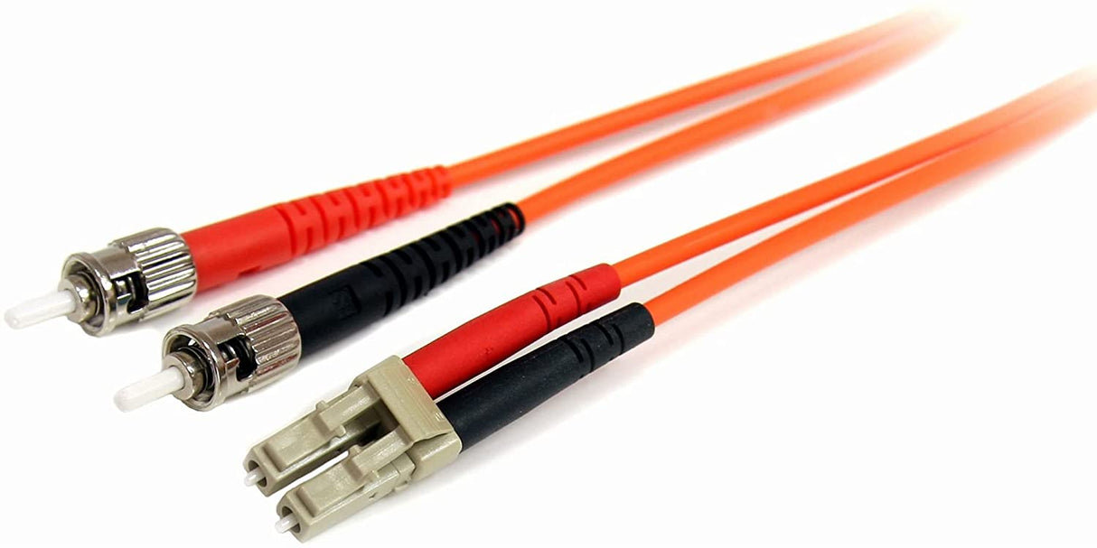 StarTech.com 1m Fiber Optic Cable - Multimode Duplex 50/125 - LSZH - LC/ST - OM2 - LC to ST Fiber Patch Cable (50FIBLCST1) , Orange Orange 3.3 ft / 1 m LC to ST Multimode Duplex 50/125