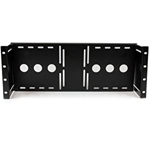 StarTech.com 4U Universal VESA LCD Monitor Mounting Bracket for 19-inch Rack or Cabinet - TAA Compliant - Cold-Pressed Steel Bracket (RKLCDBK)