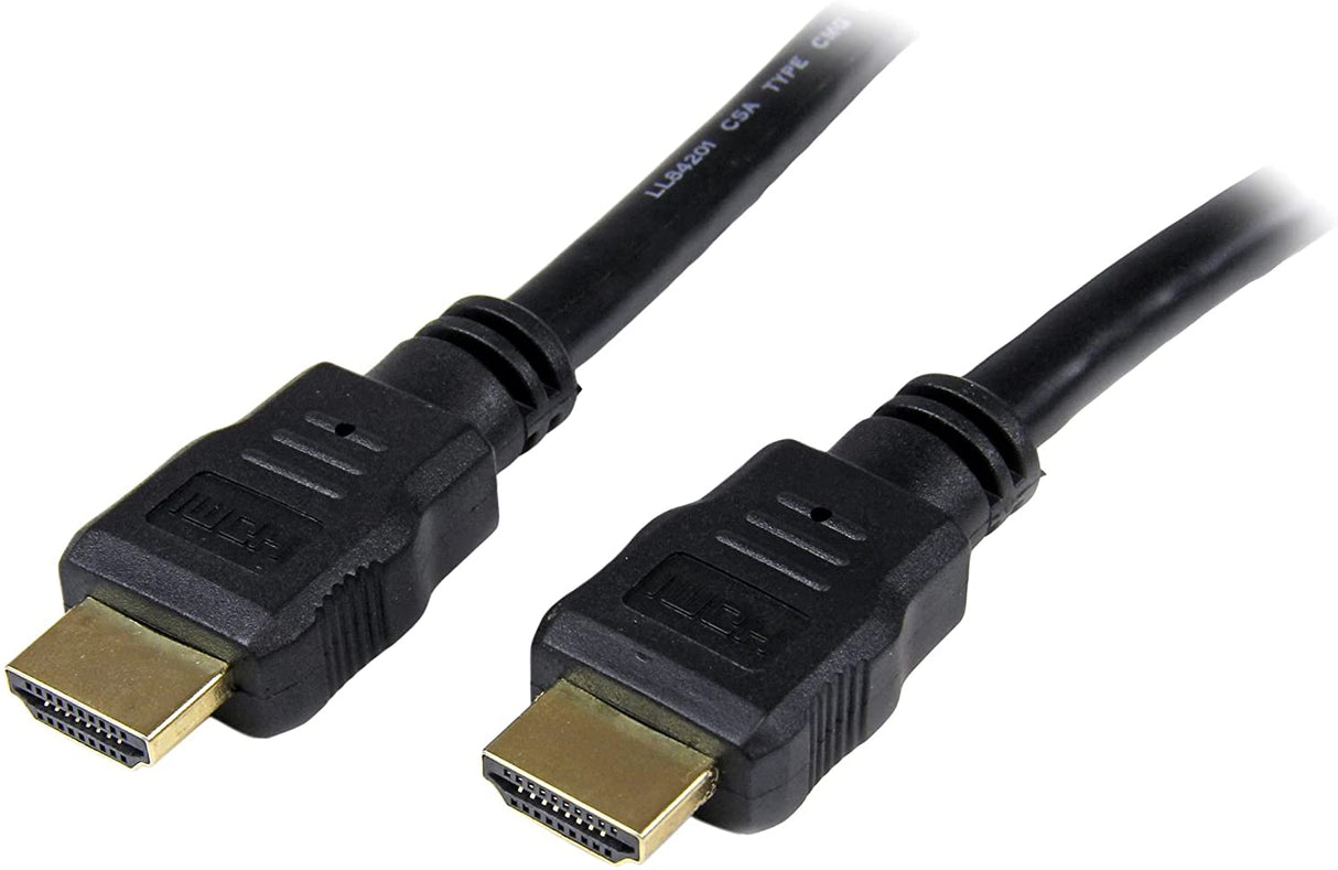 StarTech.com 50cm (1.6ft) HDMI Cable - 4K High Speed HDMI Cable with Ethernet - UHD 4K 30Hz Video - HDMI 1.4 Cable - Ultra HD HDMI Monitors, Projectors, TVs & Displays - Black HDMI Cord - M/M 0.5 meter