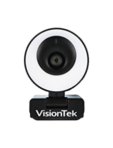 VisionTek VTWC40 Premium Autofocus Full HD 1080P 60FPS Webcam, Chromebook, Computer Video Camera, Digital Dual Microphones, Privacy Cover, 96-Degree Viewing Angle, Work, Study, & Stream (901442)