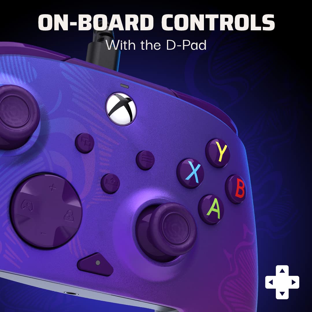 PDP REMATCH Advanced Wired Controller for Xbox Series X|S, Xbox One, Windows 10/11 - Purple Fade