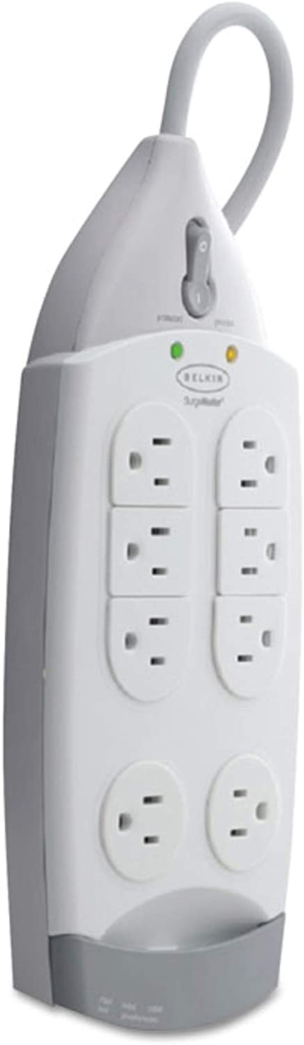 Belkin 7-Outlet SurgeMaster Home Series Power Strip Surge Protector with 12ft Cord, 1045 Joules, White