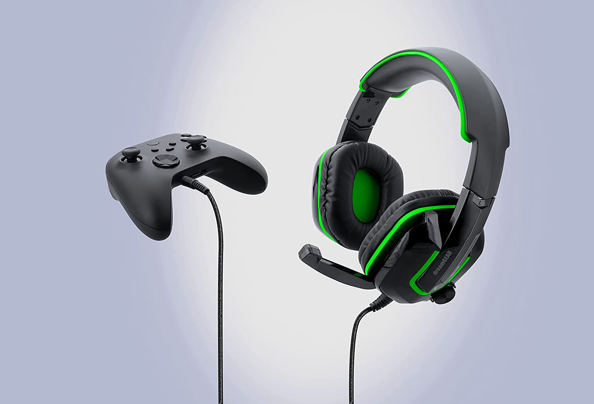 Dreamgear GRX-440 Advanced Wired Gaming Headset for Xbox Series XS: 40mm Drivers, High Performance Microphone, Soft Padded Cushions, Volume Control and Mute Box, Compatible with Xbox One/PS5/PS4/ Nintendo Switch/Smartphones and more
