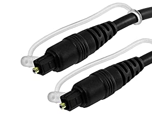 Monoprice Digital Coax & Optical Toslink to R/L Stereo Audio Converter and S/PDIF (Toslink) Digital Optical Audio Cable, 3ft Black Audio Converter + Audio Cable