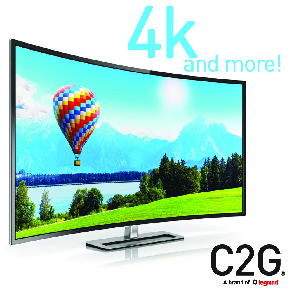 Ortronics inc C2G 50184 Premium 4K High Speed HDMI Cable with Ethernet, 4K 60Hz, Black (10 Feet, 3.04 Meters)