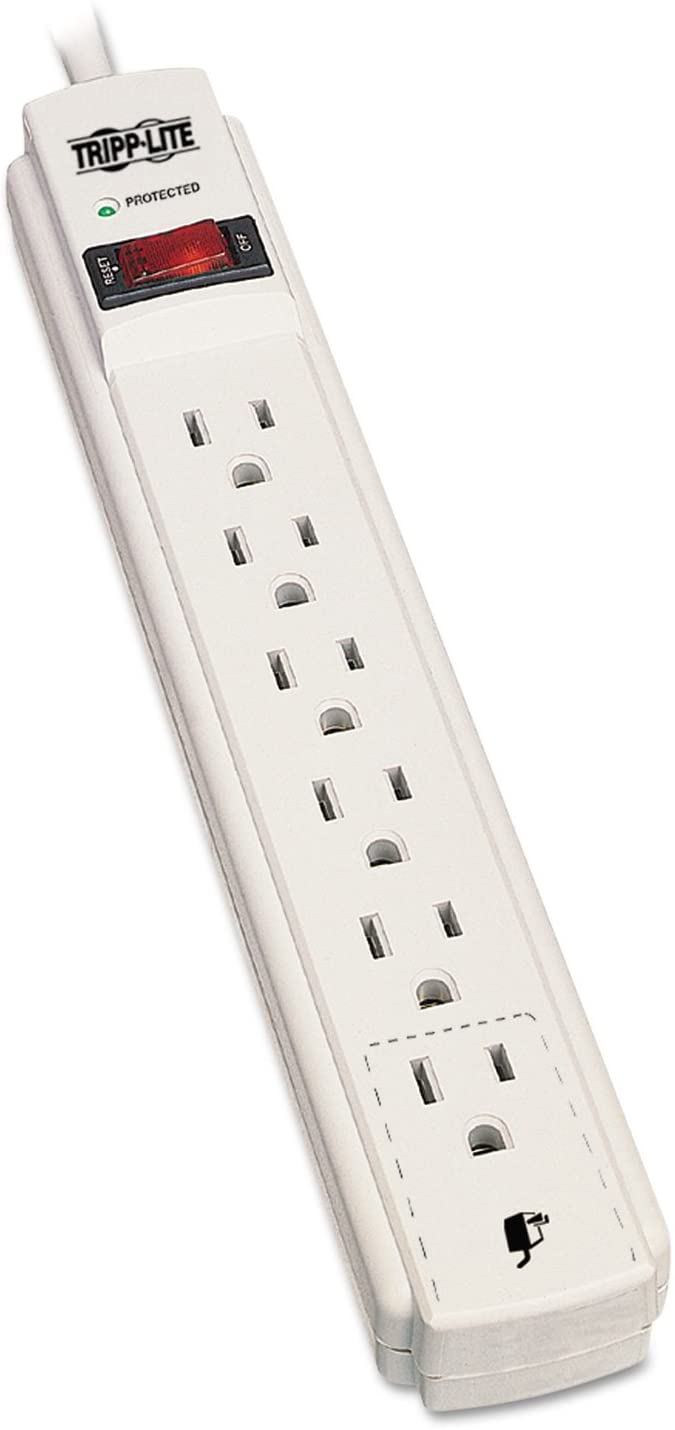 Tripp Lite Protect It! Surge Suppressor 6 Outlets 15 Ft Cord 790 Joules Gray Trptlp615