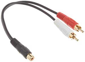 C2g/ cables to go C2G Value Series One RCA Female to Two RCA Male Y-Cable, Black (6 Inches) - 03181 RCA Female to RCA Male 0.5 Feet Black