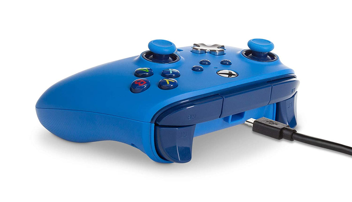 PowerA Enhanced Wired Controller for Xbox - Blue, Gamepad, Wired Video Game Controller, Gaming Controller, Xbox Series X|S, Xbox One - Xbox Series X