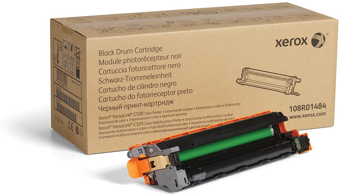 Xerox Genuine Black Drum Cartridge 108R01484-40 000 Pages for Use in Versalink C500/C505 Toner, Standard Capacity