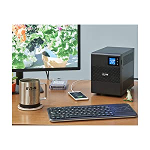 Eaton 5SC500 Pure Sinewave UPS Battery Backup, 500VA / 350W, AVR, LCD Display, Line Interactive 5SC Power Supply 500VA