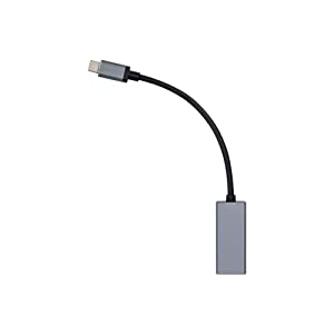 VisionTek USB-C to Ethernet 1 Gbps Adapter (M/F) (901358), Gray