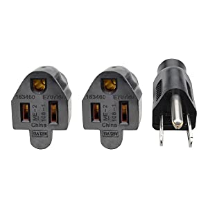 Tripp Lite Power Extension Cord Y Splitter Cable 13A, 16AWG (NEMA 5-15P to 2x NEMA 5-15R) 18-in.(P024-18N-13A-2R) , Black