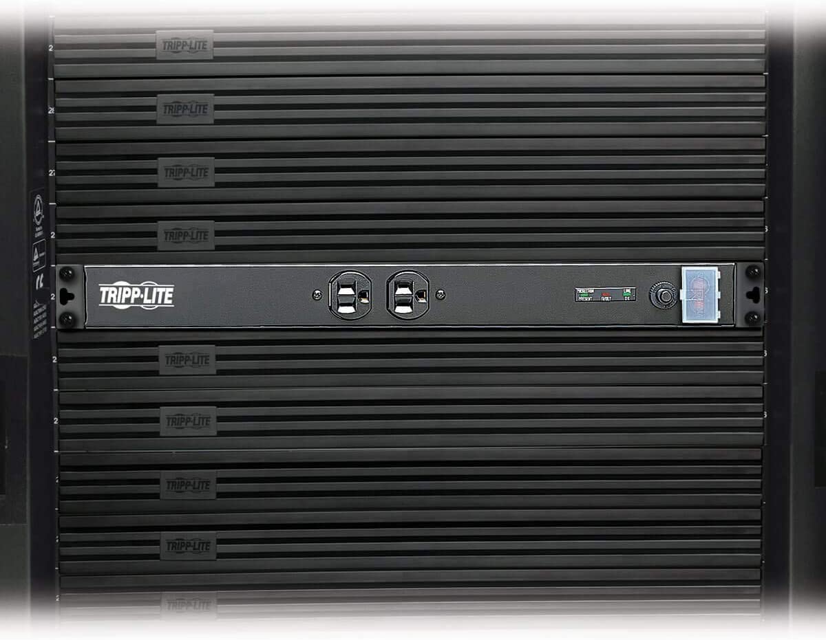 Tripp Lite 12 Outlet Isobar Rackmount PDU, 15A Surge Protected Power Strip, 15ft Cord, 5-15P, & $25K INSURANCE (ISOBAR12ULTRA), Grey 15A + Isobar Surge Protection Single