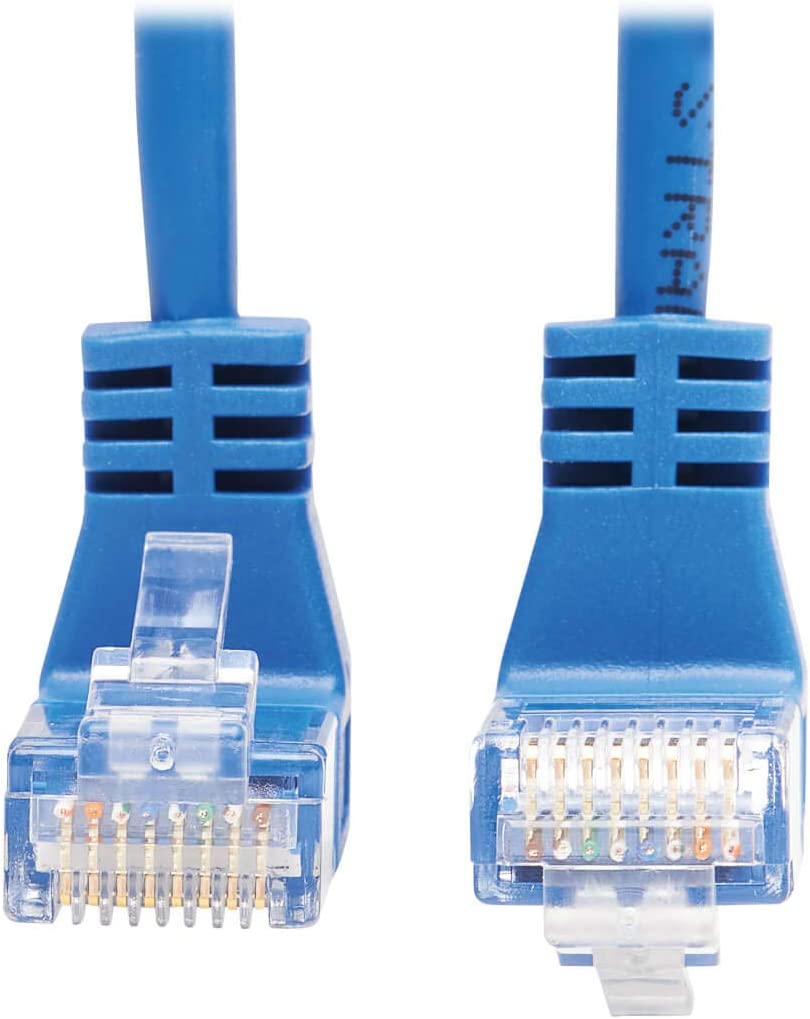 Tripp Lite Up/Down Angle Cat6 Ethernet Cable, Gigabit Molded Slim UTP Network Patch Cable, Blue, 3 ft. (N204-S03-BL-UD) Up/Down Angle 3-ft.