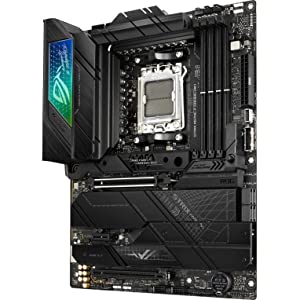 ASUS ROG Strix X670E-F Gaming WIFI6E Socket AM5 (LGA 1718) Ryzen 7000 Gaming Motherboard(PCIe 5.0, DDR5,16 + 2 Power Stages,Four M.2 Slots with heatsinks,USB 3.2 Gen 2x2,AI Cooling II, and Aura Sync)