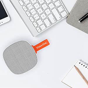 VisionTek SoundCube Wireless Bluetooth Speaker – (Gray) with IPX7 Waterproof Rating, Bluetooth 5.0, 6+ Hour Playtime, Built-in Mic, TWS Support, Compatible with Phone/Tablet/TV/Laptop (901323)