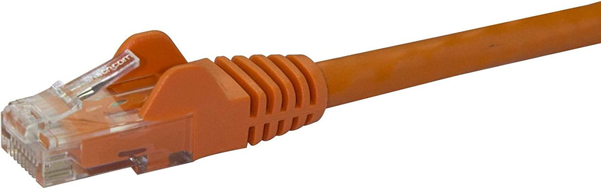 StarTech.com 25ft CAT6 Ethernet Cable - Orange CAT 6 Gigabit Ethernet Wire -650MHz 100W PoE RJ45 UTP Network/Patch Cord Snagless w/Strain Relief Fluke Tested/Wiring is UL Certified/TIA (N6PATCH25OR) Orange 25 ft / 7.6 m 1 Pack
