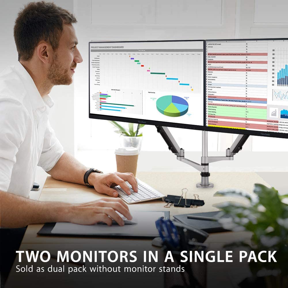 ViewSonic VA2456-MHD_H2 Dual Pack Head-Only 1080p IPS Monitors with Ultra-Thin Bezels, HDMI, DisplayPort and VGA for Home and Office 24-Inch Dual Pack