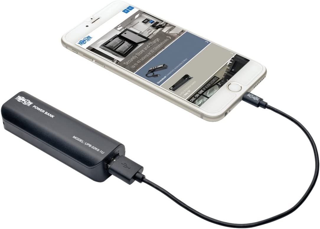 Tripp Lite Portable 2600mAh Mobile Power Bank USB Battery Charger (UPB-02K6-1U), Black