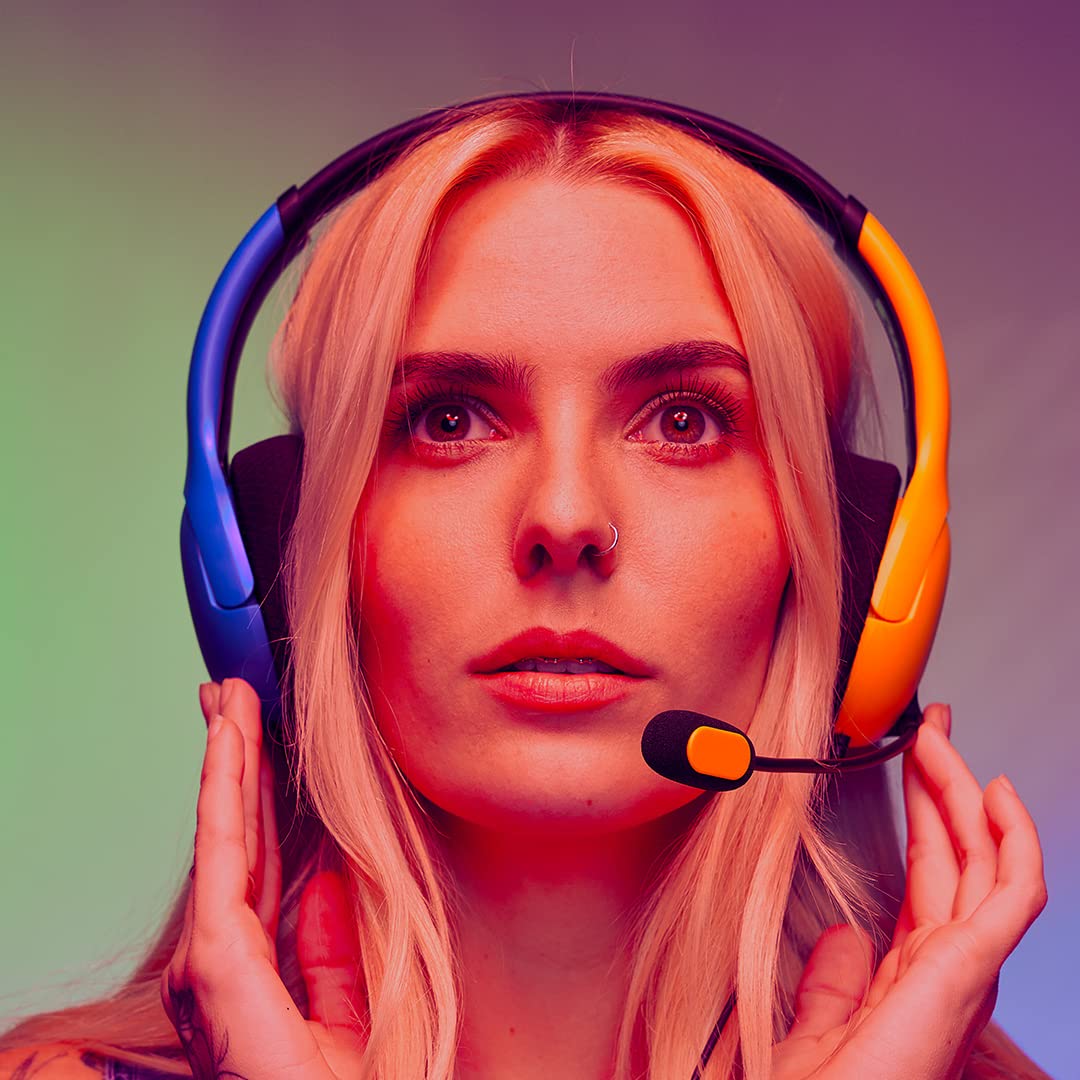 PDP Gaming LVL40 Stereo Headset with Mic for Nintendo Switch - PC, iPad, Mac, Laptop Compatible - Noise Cancelling Microphone, Lightweight, Soft Comfort On Ear Headphones, 3.5mm jack - Yellow & Blue Yellow/Blue Headset