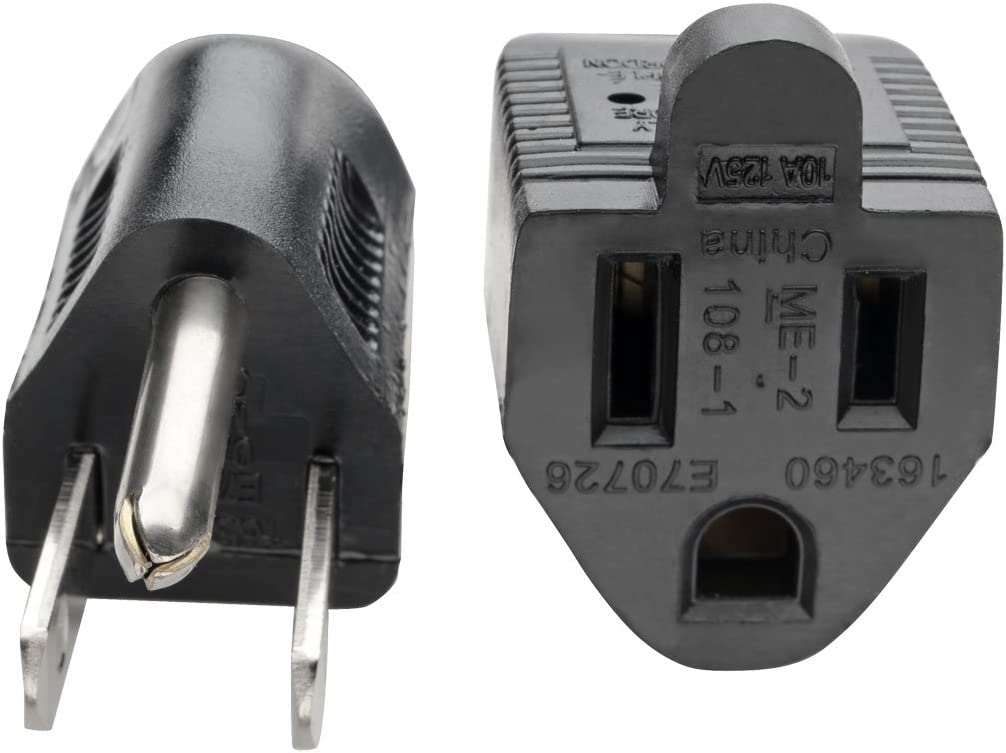 Tripp Lite P022-006 Standard Power Extension Cord Cable 18 AWG 120V/10A NEMA 5-15R to NEMA 5-15P Black 6' 6'