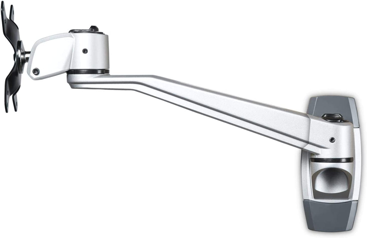 StarTech.com Wall Mount Monitor Arm - Premium - 10.2 Single Swivel - Supports Monitors 12 to 34 - VESA Monitor Wall Mount Bracket - Silver (ARMWALLDS2) Single-Swivel Silver