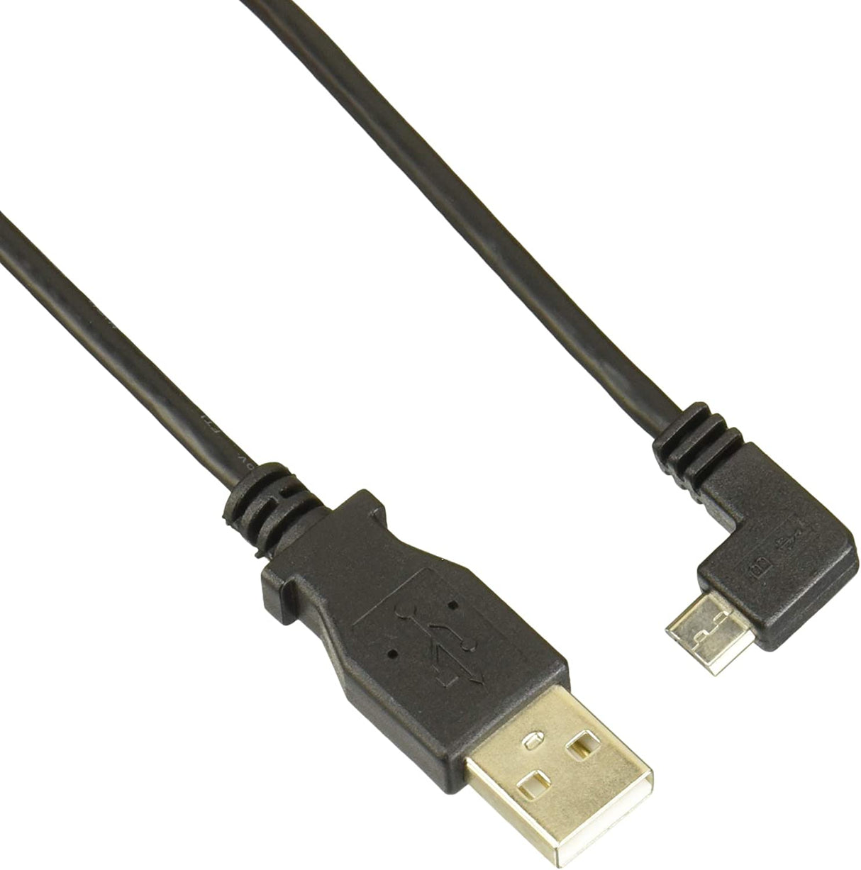 StarTech.com 1m 3 ft Micro-USB Charge-and-Sync Cable - Right-Angle Micro-USB - M/M - USB to Micro USB Charging Cable - 30/24 AWG (USBAUB1MRA),Black 1m / 3 ft Right Angled Connector