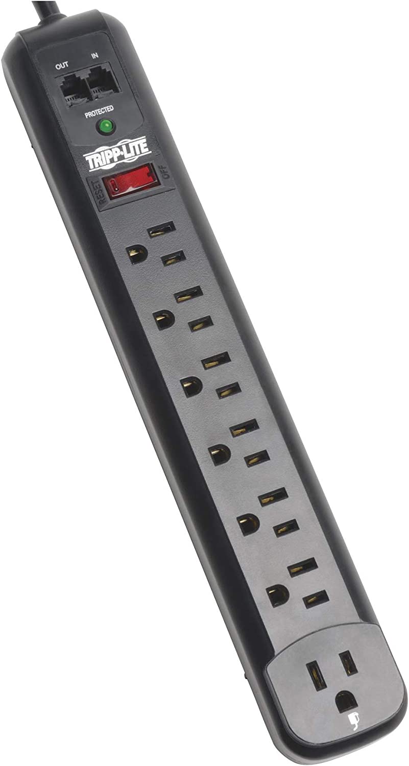 Tripp lite 7 Outlet Black Strip, 6ft. Cord, 1080 Joules Protect It Surge Suppressor