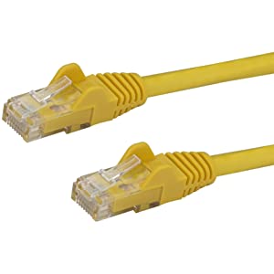 StarTech.com 75ft CAT6 Ethernet Cable - Yellow CAT 6 Gigabit Ethernet Wire - 650MHz 100W PoE RJ45 UTP Network/Patch Cord Snagless w/Strain Relief Fluke Tested/Wiring is UL Certified/TIA (N6PATCH75YL) Yellow 75 ft / 22.8 m 1 Pack