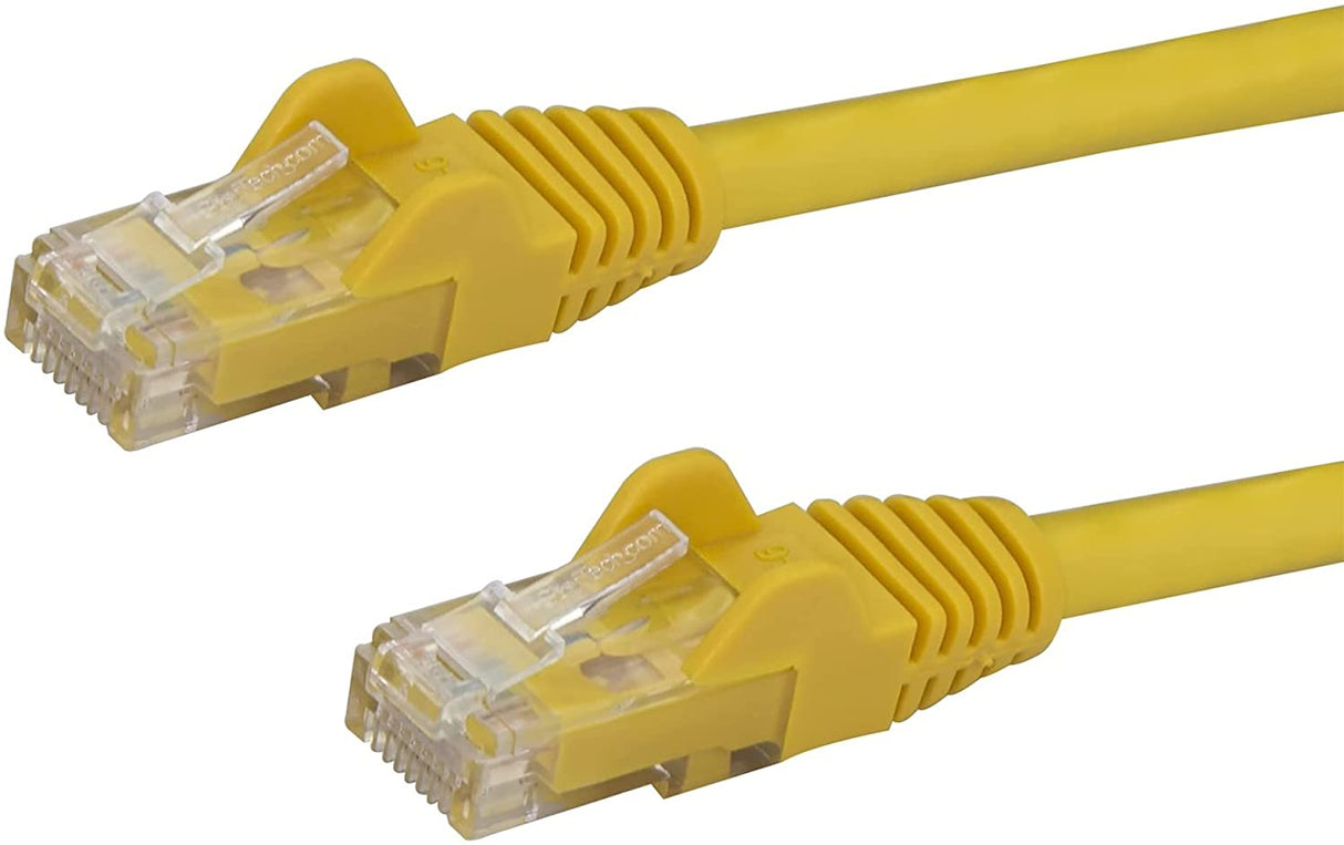 StarTech.com 25ft CAT6 Ethernet Cable - Yellow CAT 6 Gigabit Ethernet Wire -650MHz 100W PoE RJ45 UTP Network/Patch Cord Snagless w/Strain Relief Fluke Tested/Wiring is UL Certified/TIA (N6PATCH25YL) Yellow 25 ft / 7.6 m 1 Pack