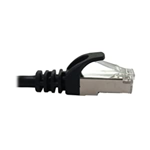 Tripp Lite Cat6a 10G Ethernet Cable, Snagless Molded Slim STP Network Patch Cable (RJ45 M/M), Black, 6 Feet / 1.8 Meters, Manufacturer's Warranty (N262-S06-BK) Black 6 Feet STP / Slim