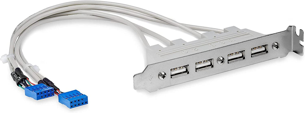 StarTech.com 4 Port USB A Female Slot Plate Adapter - USB panel - 4 pin USB Type A (F) (USBPLATE4)