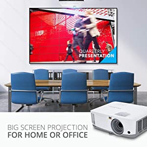 ViewSonic PG707W 4000 Lumens WXGA Networkable DLP Projector with HDMI 1.3x Optical Zoom and Low Input Lag for Home and Corporate Settings WXGA Projector