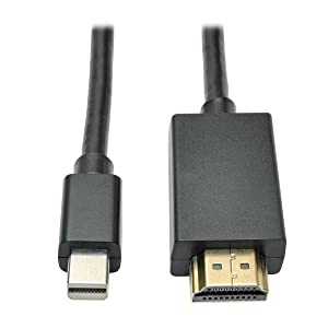 Tripp Lite Mini Displayport to HD Cable Adapter, MDP to HDMI (M/M), MDP2HDMI, 1080p, 6 ft. (P586-006-HDMI),Black