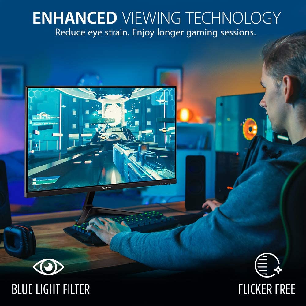 ViewSonic OMNI VX2718-P-MHD 27 Inch 1080p 1ms 165Hz Gaming Monitor with Adaptive Sync, Eye Care, HDMI and DisplayPort 27 Inch FHD 165Hz