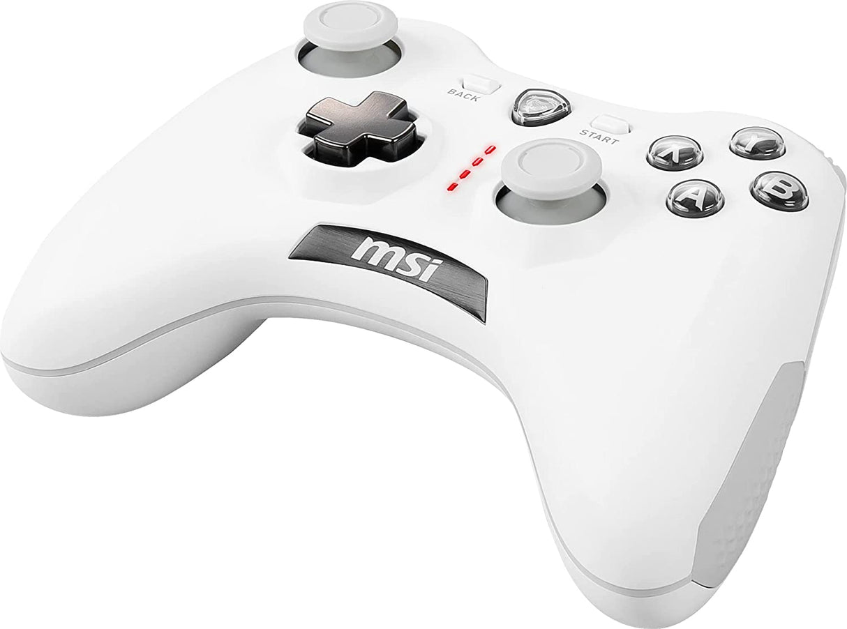 MSI Force GC30V2 White Wireless Gaming Controller, Dual Vibration Motors, Dual Connection Modes, Interchangable D-Pads, Compatible with PC & Android Force GC30 V2 WHITE