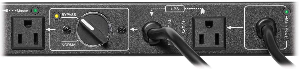 Tripp Lite PDU Hot Swap with Manual Bypass 15A 6 5-15R 2 5-15P Inputs 1URM (PDUB151U)