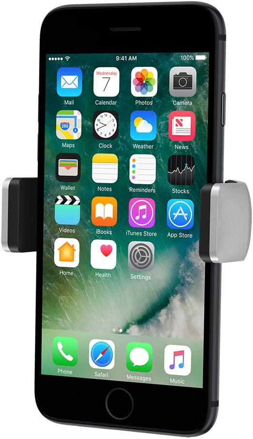 Belkin Universal Car Vent Mount for iPhone, Samsung Galaxy and Most Smartphones up to 5.5" (Latest Model)(F7U017bt), Black and Silver Car Vent Mount Standard Packaging
